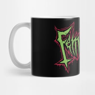 Femme Metale (green and red) Mug